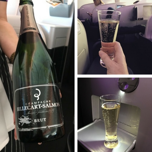 Air New Zealand champagne