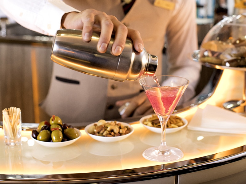 emirates a380 bar cocktail
