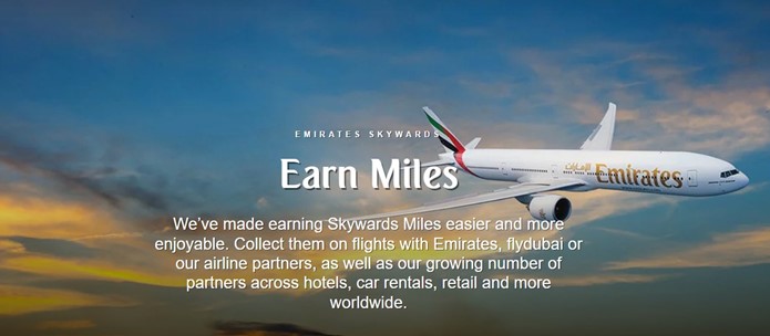emirates skywards earn miles with our partners