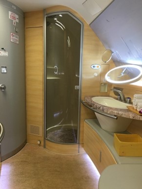 emirates skywards first class shower