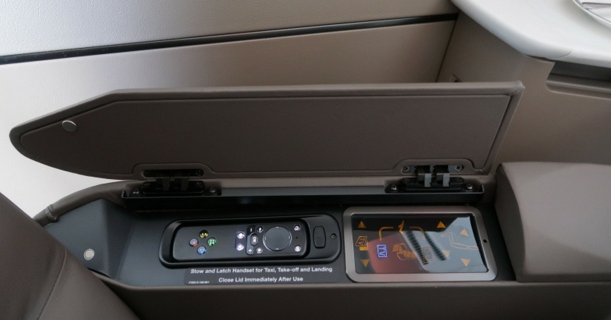 New Singapore Airlines A380 first class suite - inchair seat controls