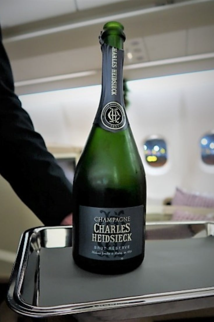 singapore airlines a330 business class champagne Heidsieck