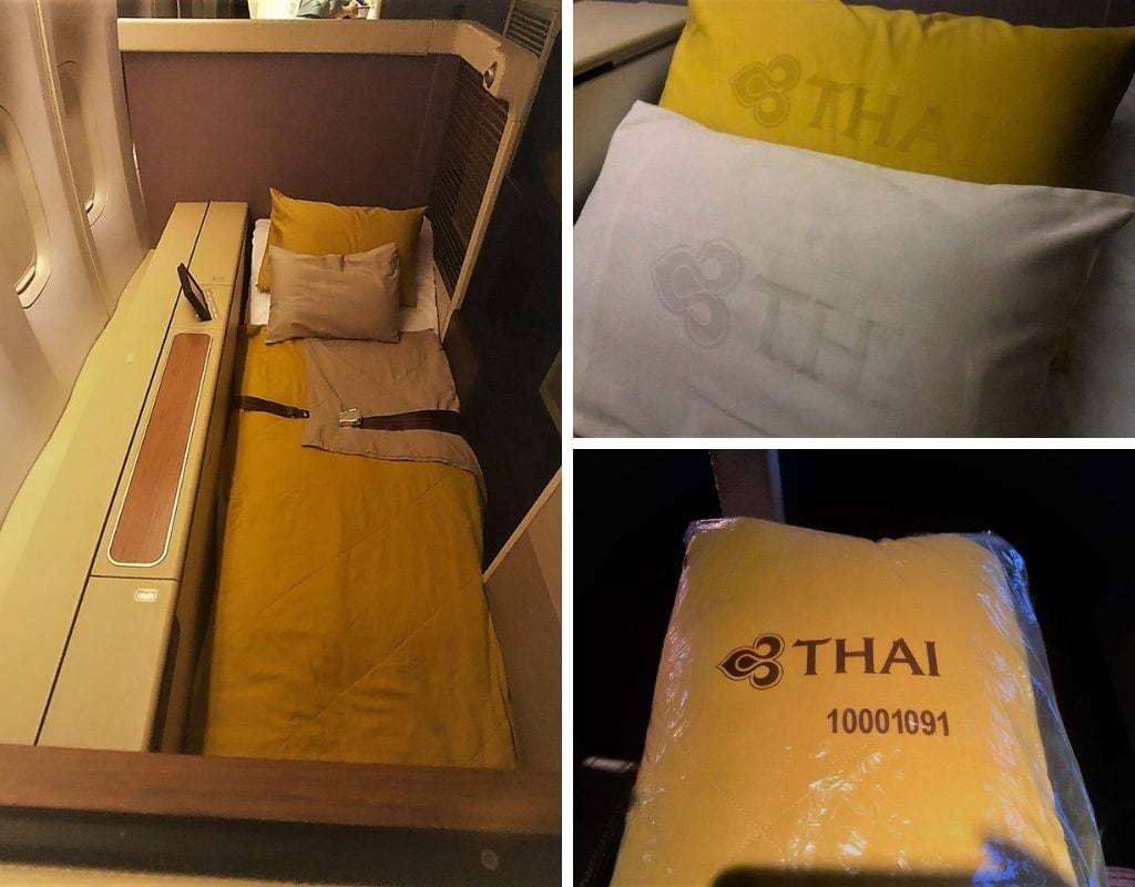 thai airways first class bedding