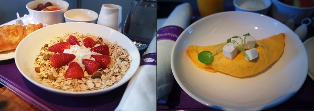 Business Class 737 meals on virgin domestic