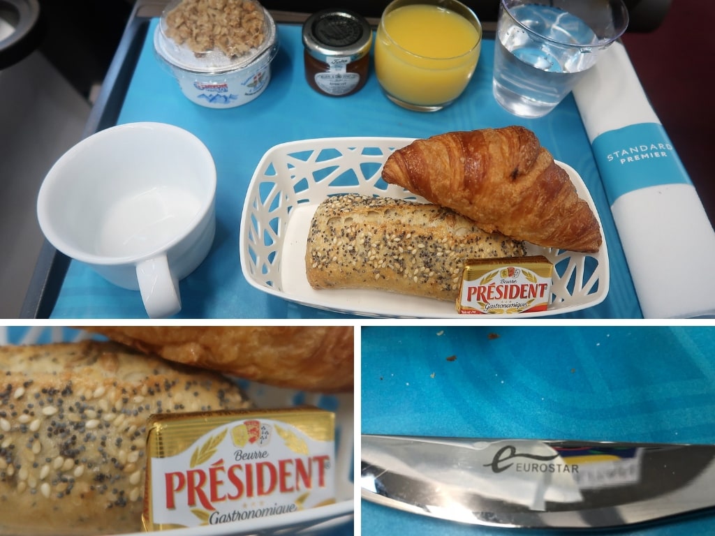 eurostar train review standard premier dining