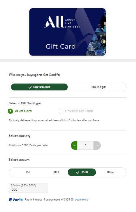 Everyday Rewards giftcard ALL
