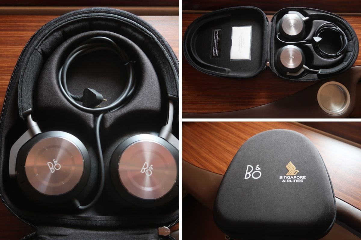 Singapore Airlines old A380 First Class Suite bose headphones
