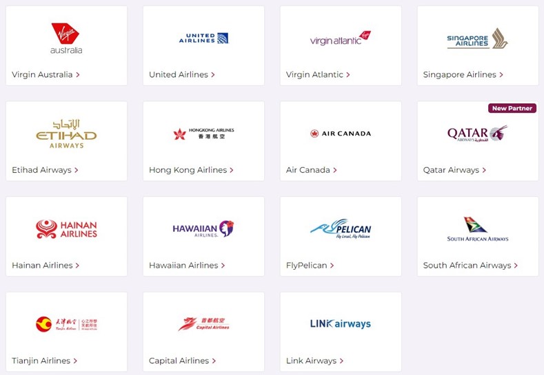 velocity airline partners