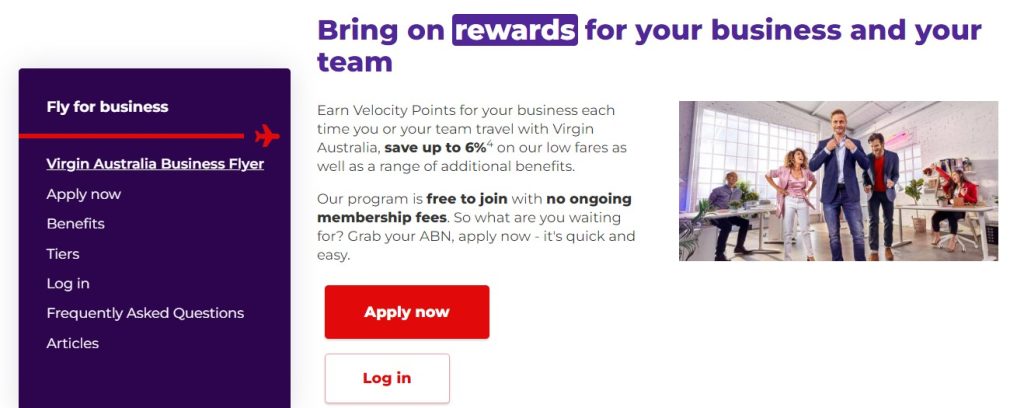 virgin australia business flyer rewards for your team and busines